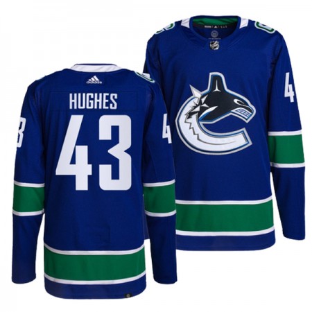 Vancouver Canucks Trikot Quinn Hughes 43 Adidas Blau Authentic - Herren